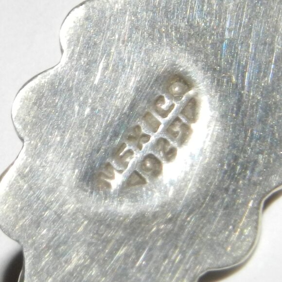 Vintage Mexico  Red Onyx  Sterling Silver  Pendant - Picture 4 of 8